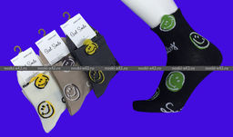 Цена за 10 пар. AMIGOBS ЦВЕТНЫЕ НОСКИ женские Смайлики арт. 1765 фактически р-р 36-40  фото 4