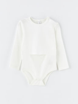 Bisiklet Yaka Uzun Kollu Basic Erkek Bebek ??t??tl? Bodysuit