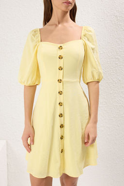 TRENDYOLMILLA Kiremit A Kesim Balon Kollu Mini Dokuma Elbise TWOSS20EL2314 фото 20