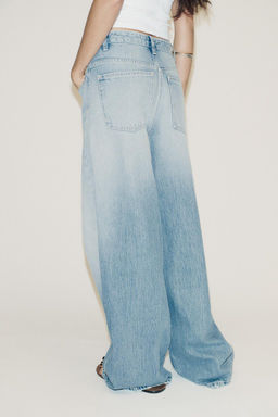 TRF WIDE-LEG HIGH-WAIST JEANS WITH CROSSOVER WAIST - Zara фото 4