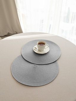 Набор салфеток сервировочных D36, 2 штуки светло-серый полипропилен