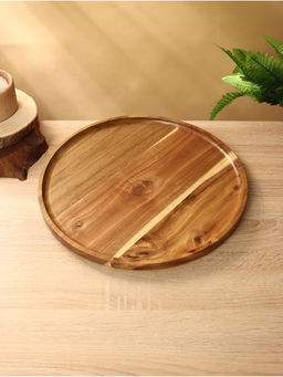 Блюдо, 35×35×2 см, чайное дерево