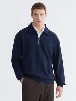 Polo Yaka Erkek Sweatshirt