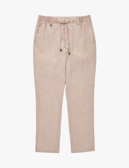 Bej Slim Fit Beli Lastikli Klasik Jogger Pantolon