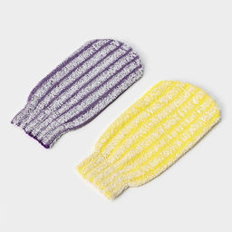 Мочалка - варежка для тела массажная Доляна, 19×11 см, жёсткая, МИКС