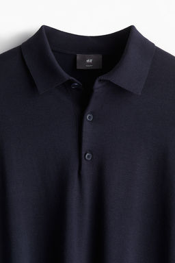 Polo de punto fino Slim Fit - H&m фото 6