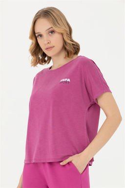 Женская фиолетовая футболка Неожиданная скидка в корзине - U.s. polo assn фото 3