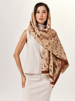 в составе ШЕРСТЬ  и КАШЕМИР Большой, мягкий, теплый  двусторонний палантин - Tantino фото 11