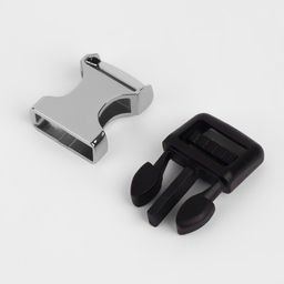 Цена за 3 шт. Фастекс 15 мм, нагрузка до 15 кг ,металл/пластик, цвет серебряный/чёрный - Арт узор фото 2