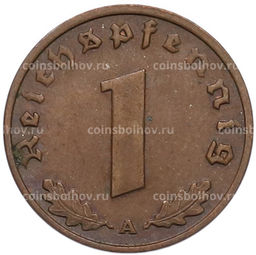 Монета 1 рейхспфенниг 1937 года A Германия