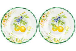 Набор тарелок 2 пр. 400 мл 22*22*4 см Лимоны глубокие, NEW BONE CHINA - Elan gallery фото 6