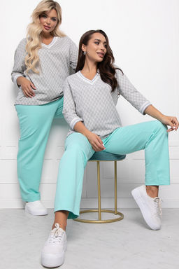 Костюм Линдси (грей/ментол) К5474 - Lt collection фото 5