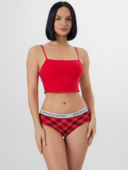 Цена за 2 штуки! Трусы шорты женские новогодние в клетку