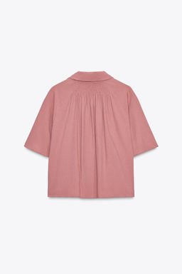 CREASED-EFFECT SHORT SLEEVE SHIRT - Zara фото 18