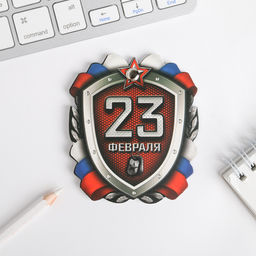 Подарочный набор, блокнот 32 листа и ручка-граната 23 февраля: Настоящему защитнику - Artfox фото 6