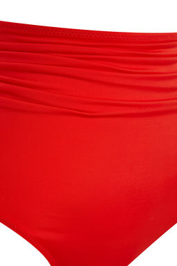 K?rm?z? Toparlay?c? Yuksek Bel Hipster Core Bikini Alt? TBESS20BA0018