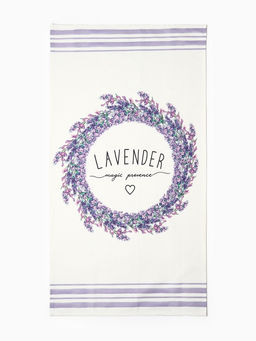 Полотенце «Этель» Lavender, белое, фиолетовое, 40×73 см