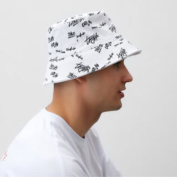 Панама двусторонняя унисекс MINAKU с надписями, белая, размер 58