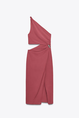 ASYMMETRIC MIDI DRESS WITH APPLIQUE - Zara фото 14