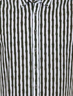 Рубашка приталенного кроя с длинным рукавом цвета хаки - Cacharel фото 6