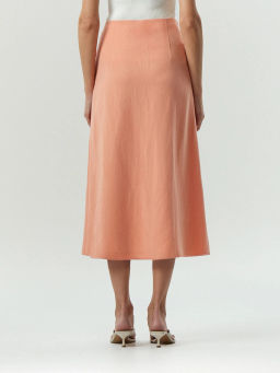 ЕМКА / Юбка миди со сборкой из тенсела - Emka фото 4