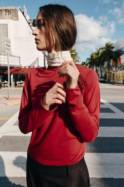 COTTON LONG SLEEVE T-SHIRT - Zara фото 2