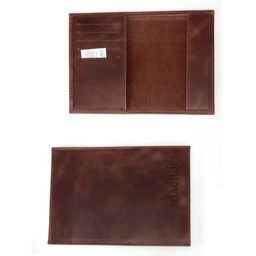 Обложка для паспорта Croco-П-404 (5 кред карт) натуральная кожа коричневый тем пулл-ап (219) 244012