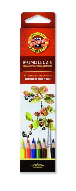 Карандаши Koh-i-Noor акварельные "Mondeluz" 6цв. (3715006001KSRU)