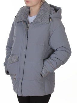 23210 GRAY/LT. BLUE Куртка зимняя женская (150 гр. био-пух)