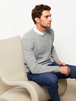 Bisiklet Yaka Erkek Triko Kazak