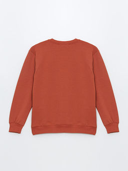 Bisiklet Yaka Uzun Kollu Bask?l? Erkek ?ocuk Sweatshirt - Waikiki фото 2