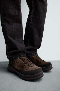ZAPATILLA PIEL TREK / Marr?n - Zara фото 3