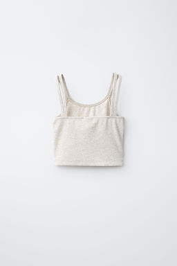 CONJUNTO RIB TOP Y PANTALON STRAIGHT / Gris vigor? - Zara фото 6
