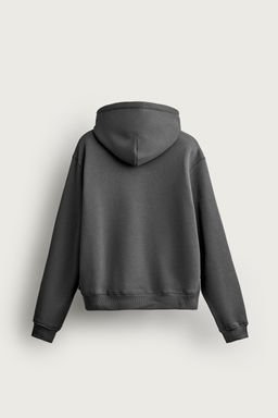 SUDADERA RELAXED FIT CAPUCHA B?SICA / Antracita oscuro - Zara фото 7