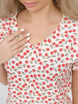 Пижама женская, цвет зеленый красный белый