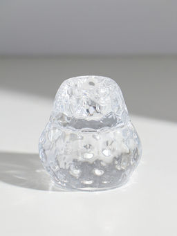 Цена за 2 шт. Подсвечник стекло на 1 свечу "Бутон. Лёд" прозрачный d=3,5 см 6х6х6 см