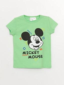 Bisiklet Yaka Mickey Mouse Bask?l? Erkek Bebek Pijama Tak?m? - Waikiki фото 2
