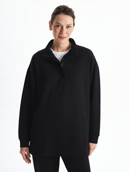 Dik Yaka Kad?n Sweatshirt Tunik