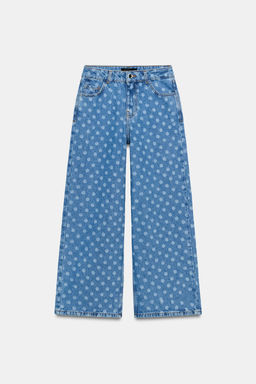 JEANS Z1975 CULOTTE TIRO ALTO LUNARES / Azul medio - Zara фото 8
