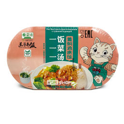 Рис б/п саморазогревающийся с Тушеной курицей Wang Zi Feng Fan Leiqia, Китай, 459 г Акция