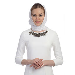 Косынка из вискозы с кружевом - Мастерская ПОКРОВ фото 2