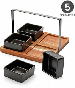 Менажницы 4 шт с подставкой с ручкой APOLLO Alturo фото 4