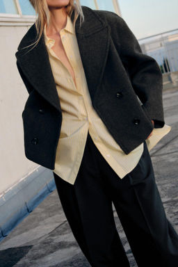 SHORT DOUBLE-BREASTED COAT - Zara фото 11