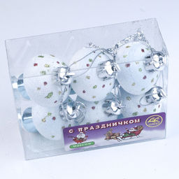 Набор ёлочных игрушек берюз. 6 шт