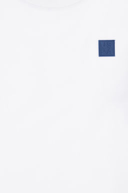 Белая толстовка с круглым вырезом для мальчика - U.s. polo assn фото 3