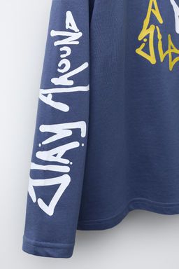 GRAFFITI LABEL DETAIL T-SHIRT - Zara фото 4