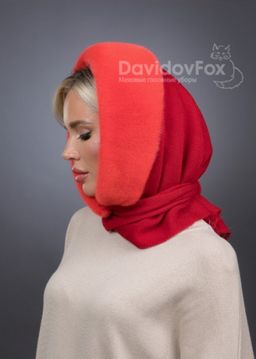 Платок Трикотаж Норка Алая - Davidovfox фото 2