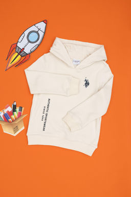 Кремовый свитшот для мальчика Неожиданная скидка в корзине