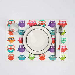 Цена за 12 шт. Салфетка сервировочная на стол Совы, 4227 см