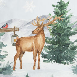Фартук новогодний Этель Forest animals 60?70 см, 100% хл, саржа 190 г/м?